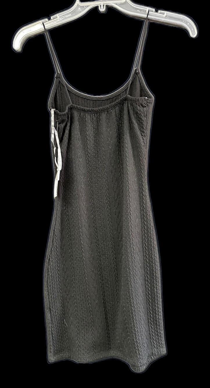Theory Black Knit Sleeveless Dress Cable Pattern EXTRA Small